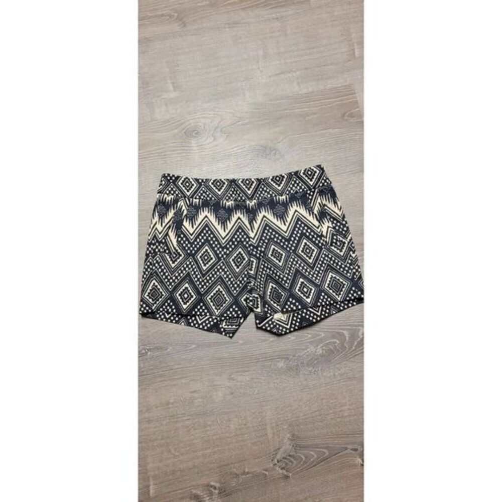 J. CREW Women's Black White Print Pockets Side‎ Zipper Size 2